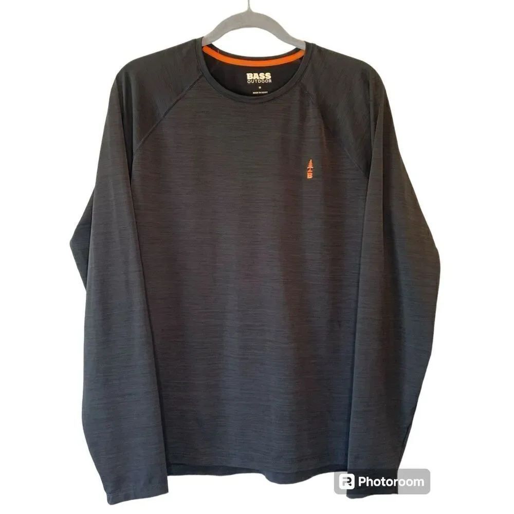 Bass Outdoor Men's Sz M Black Long-sleeve shirt